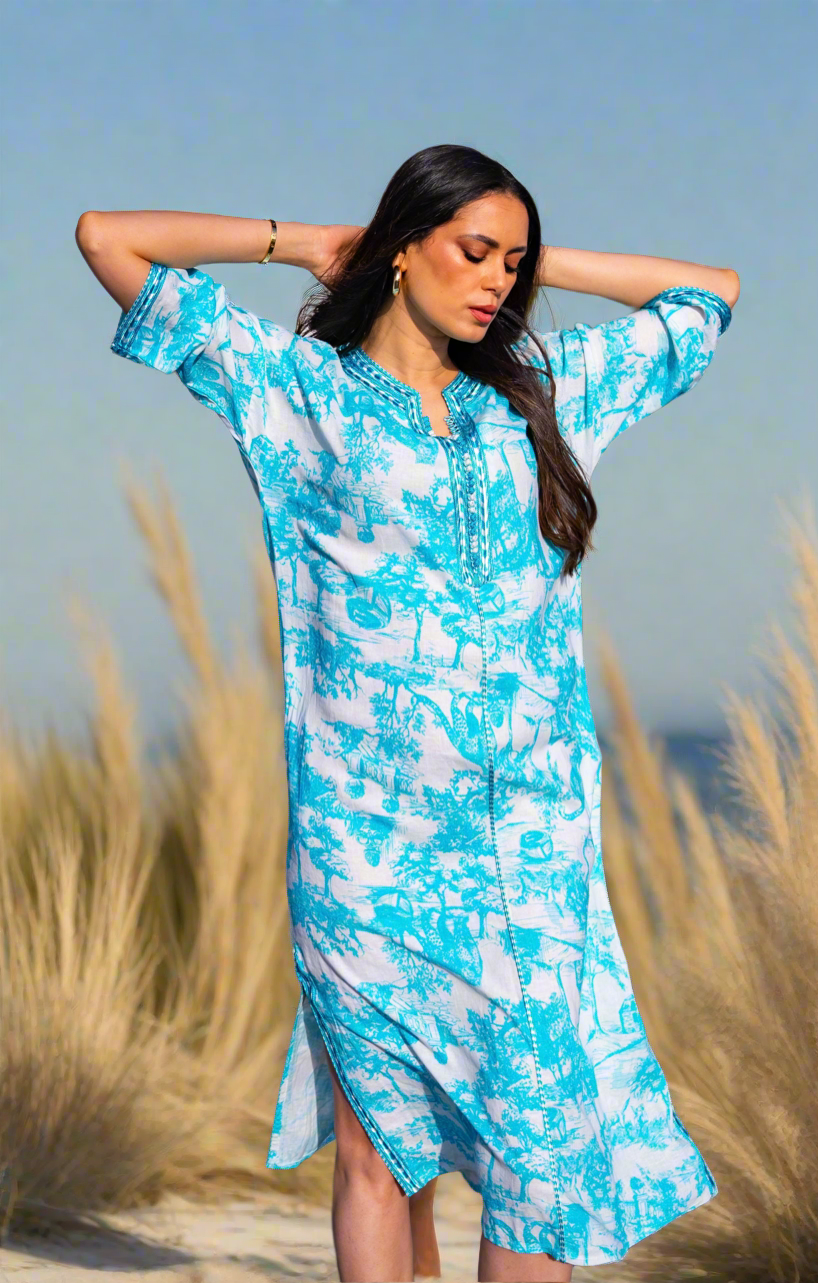 Toile De Jouy Beach Caftan