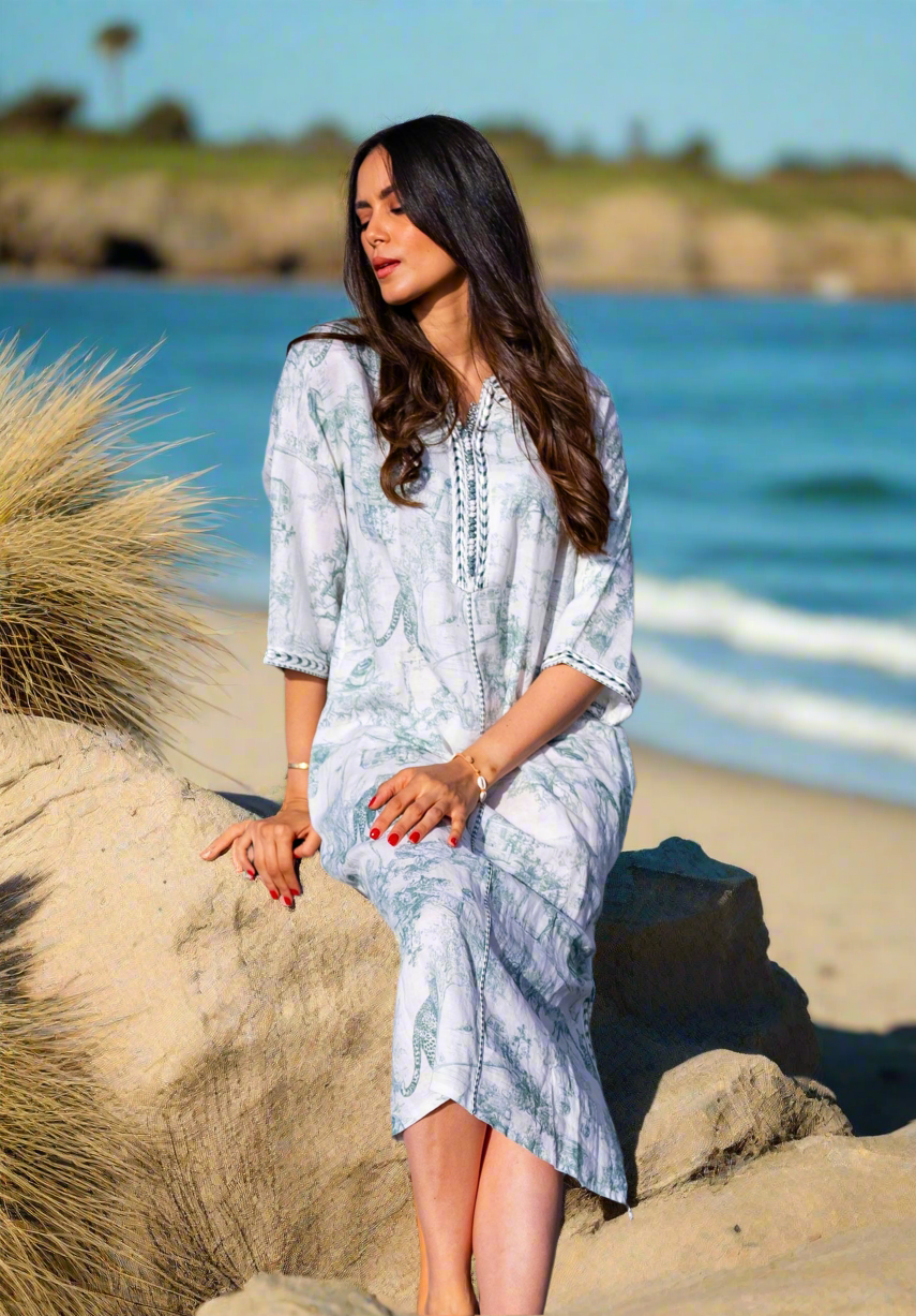 Toile De Jouy Beach Caftan