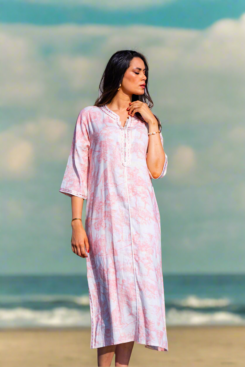 Toile De Jouy Beach Caftan