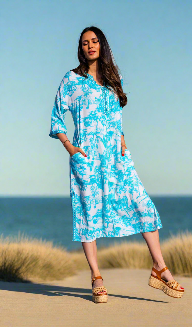 TOILE DE JOUY BEACH CAFTAN